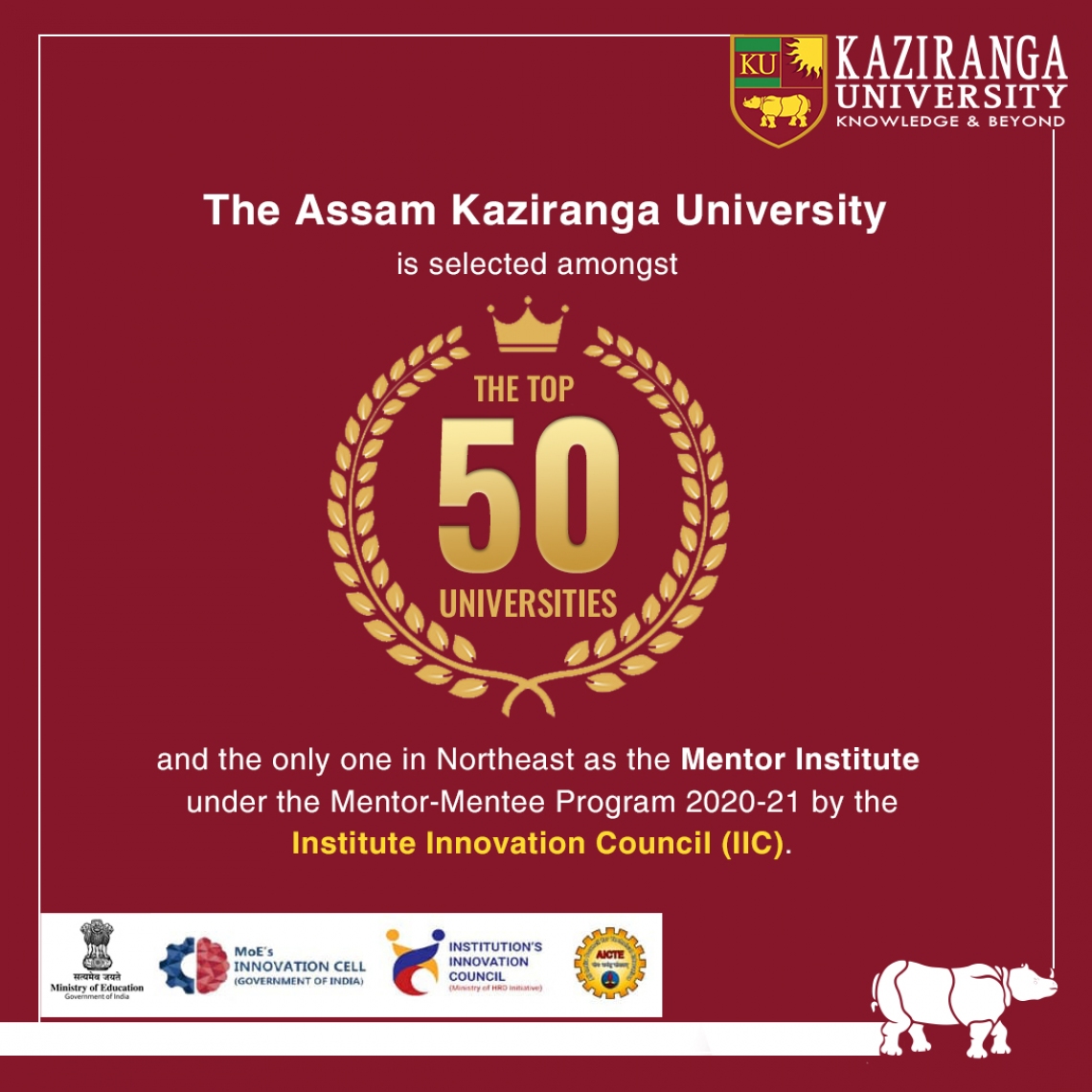 KU Selected as a Mentor Institute by IIC